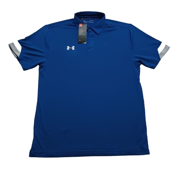Under Armour Shirts New Under Armour Golf Polo Blue Heat Gear Upf 3 Small Medium Poshmark